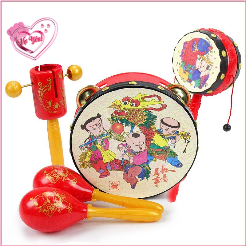 Đồ Chơi Trống Cầm Tay Cho Bé 5 Món