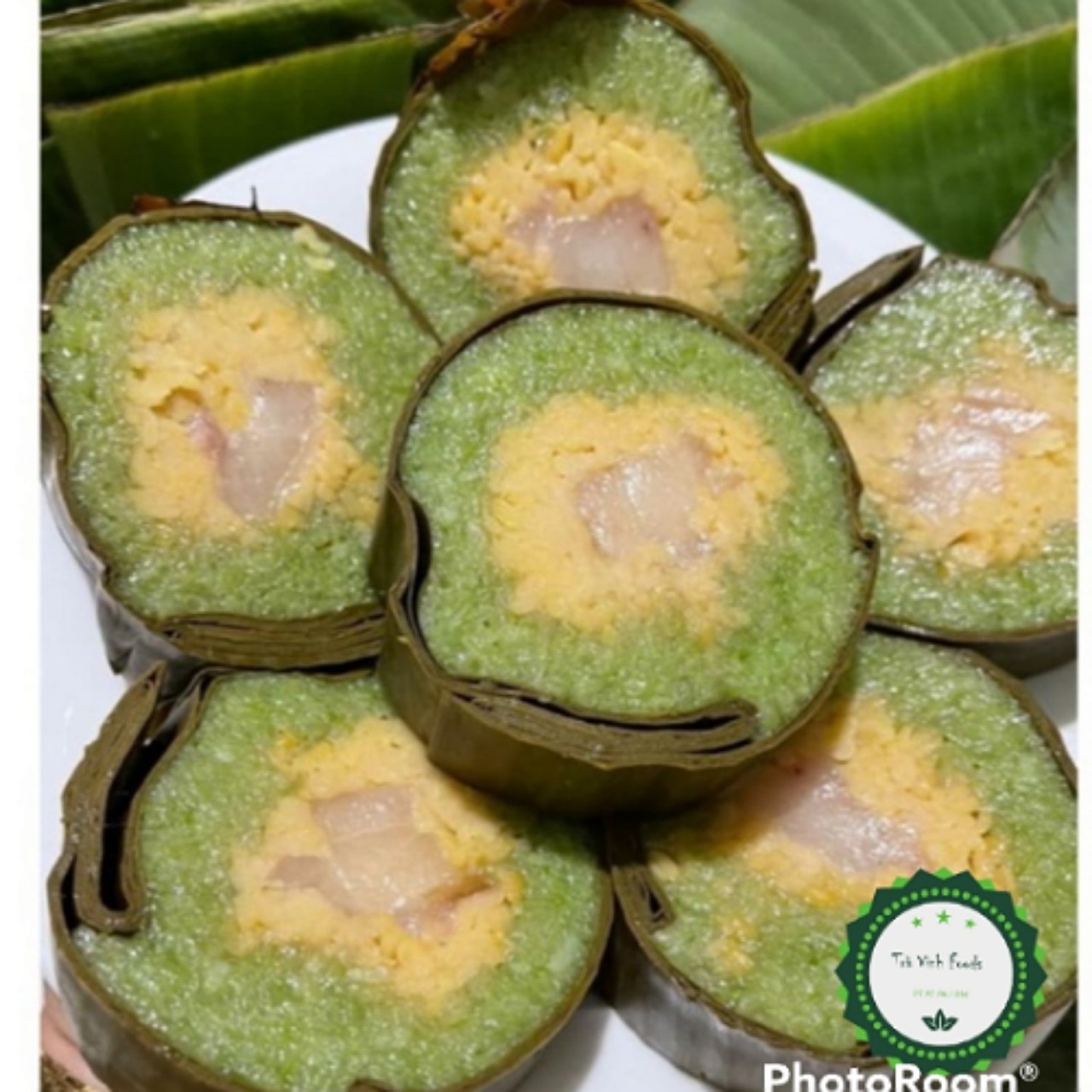Bánh Tét Trà Cuôn Đậu Mỡ Và Bánh Ú