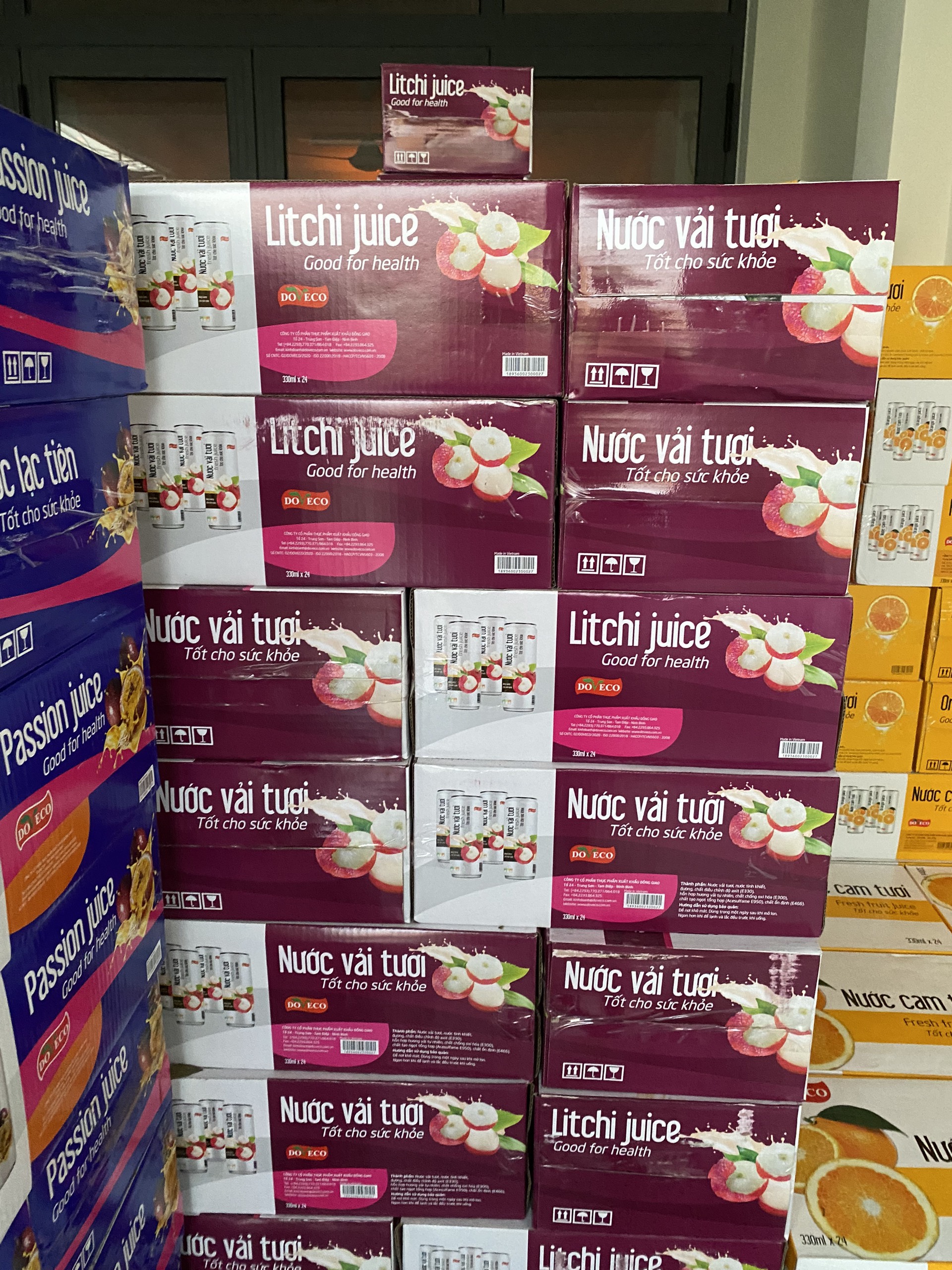 [HCM]Nước Vải đóng lon Doveco 330ml