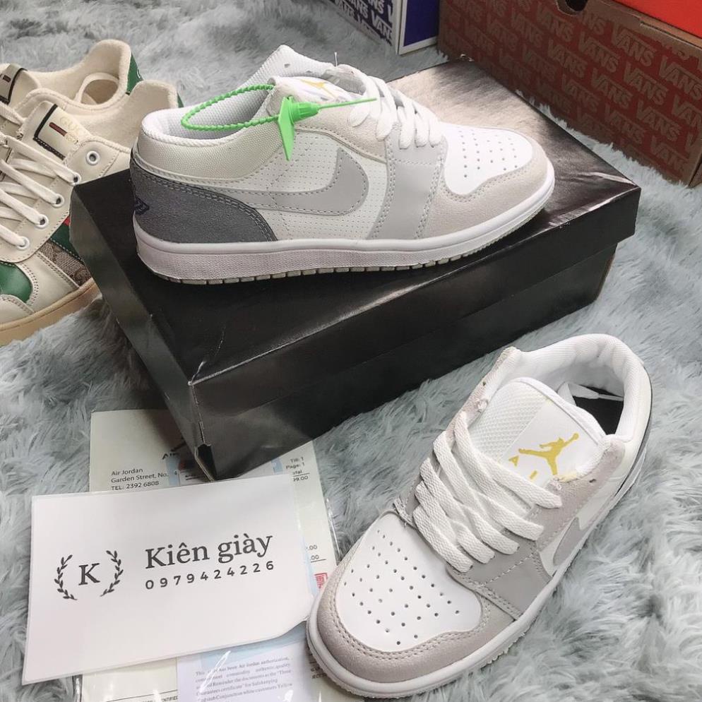 Giày thể thao, giày jordan 1 xám xanh FULL BOX + BILL giày jordan 1 ghi xám paris hàng cực chất