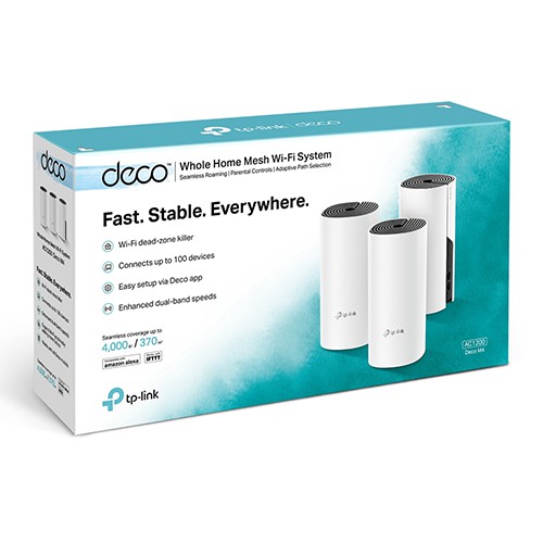 Bộ phát wifi TP-Link Deco M4 3-Pack mesh AC1200Mbps (Chính hãng TP-Link Việt Nam)