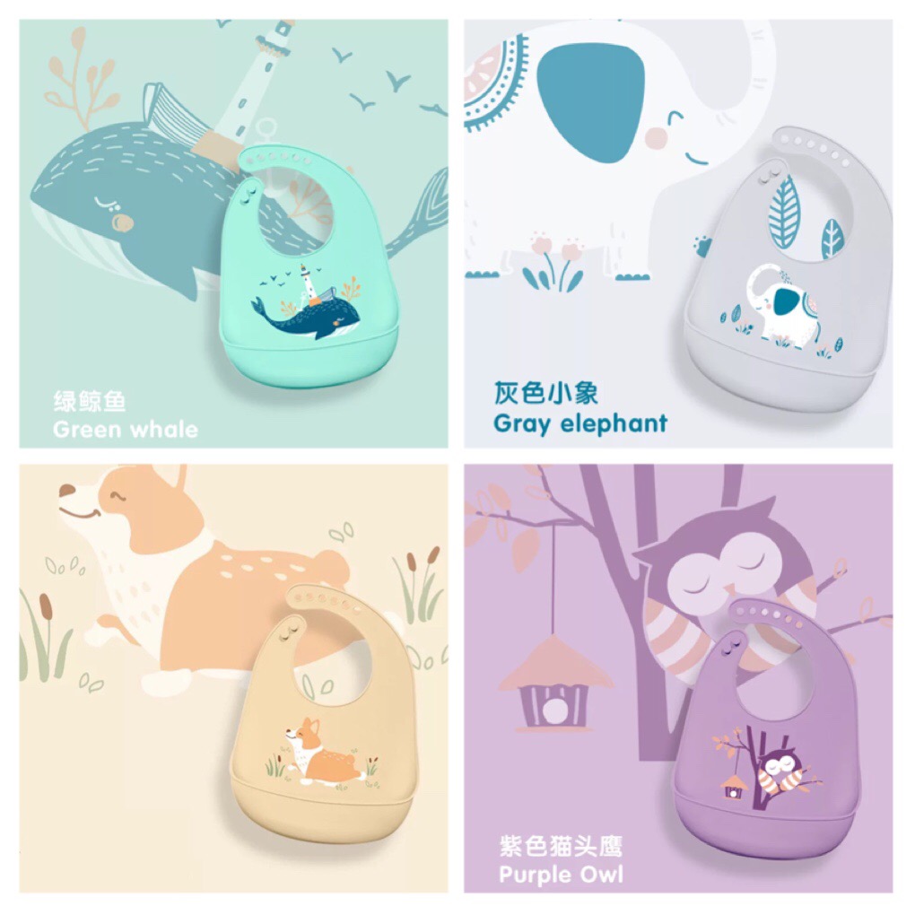 Yếm máng ăn dặm hình thú