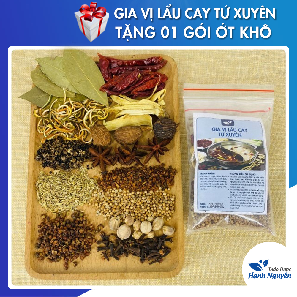 Gia vị lẩu cay Tứ Xuyên (Tặng kèm túi lọc, công thức đặc biệt, thơm ngon, chuẩn vị) - Thảo dược Hạnh Nguyên