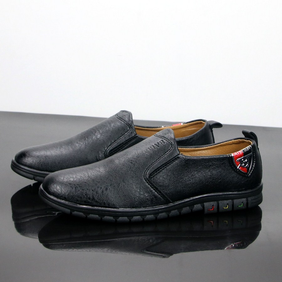 [Hoàn Tiền 15%] [HCM]Giày lười nam thân da PU cao cấp đế cao su êm thasong khí chống trượt SG519 Saosagon