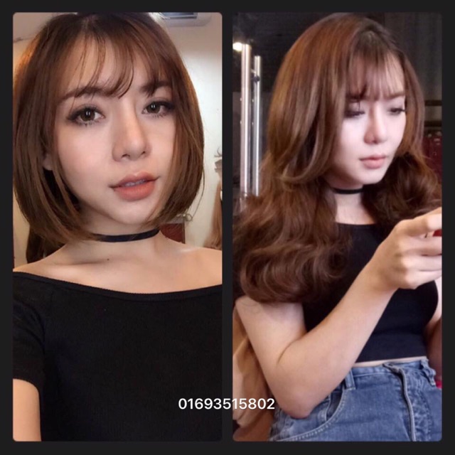 Tóc kẹp u xoăn ngắn 35cm