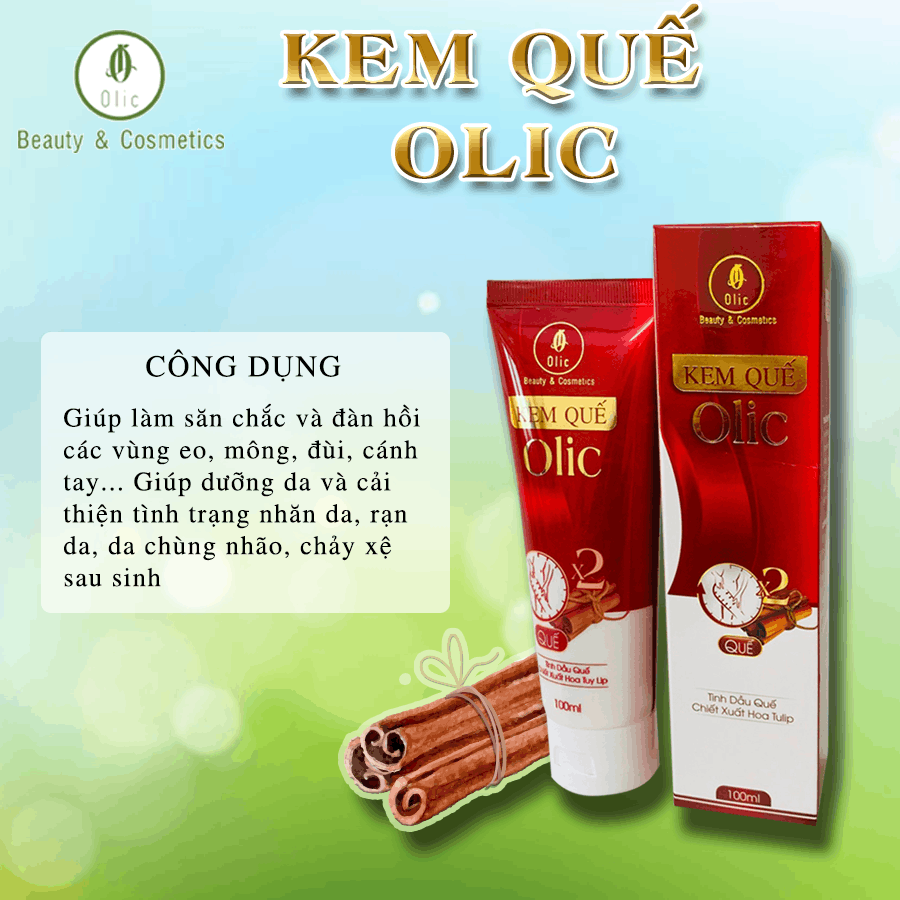 kem Tan Mỡ Olic Kem Quế olic mẫu mới sẵn