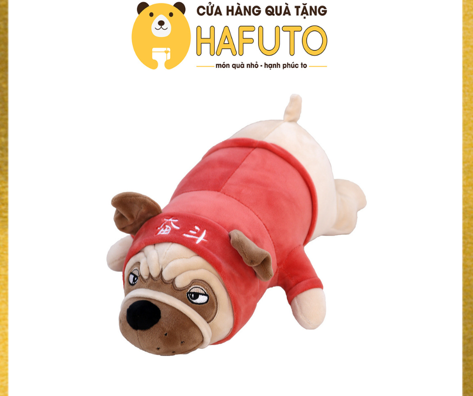 Gấu Bông Chó mặt xệ mặc áo hoodie cao cấp