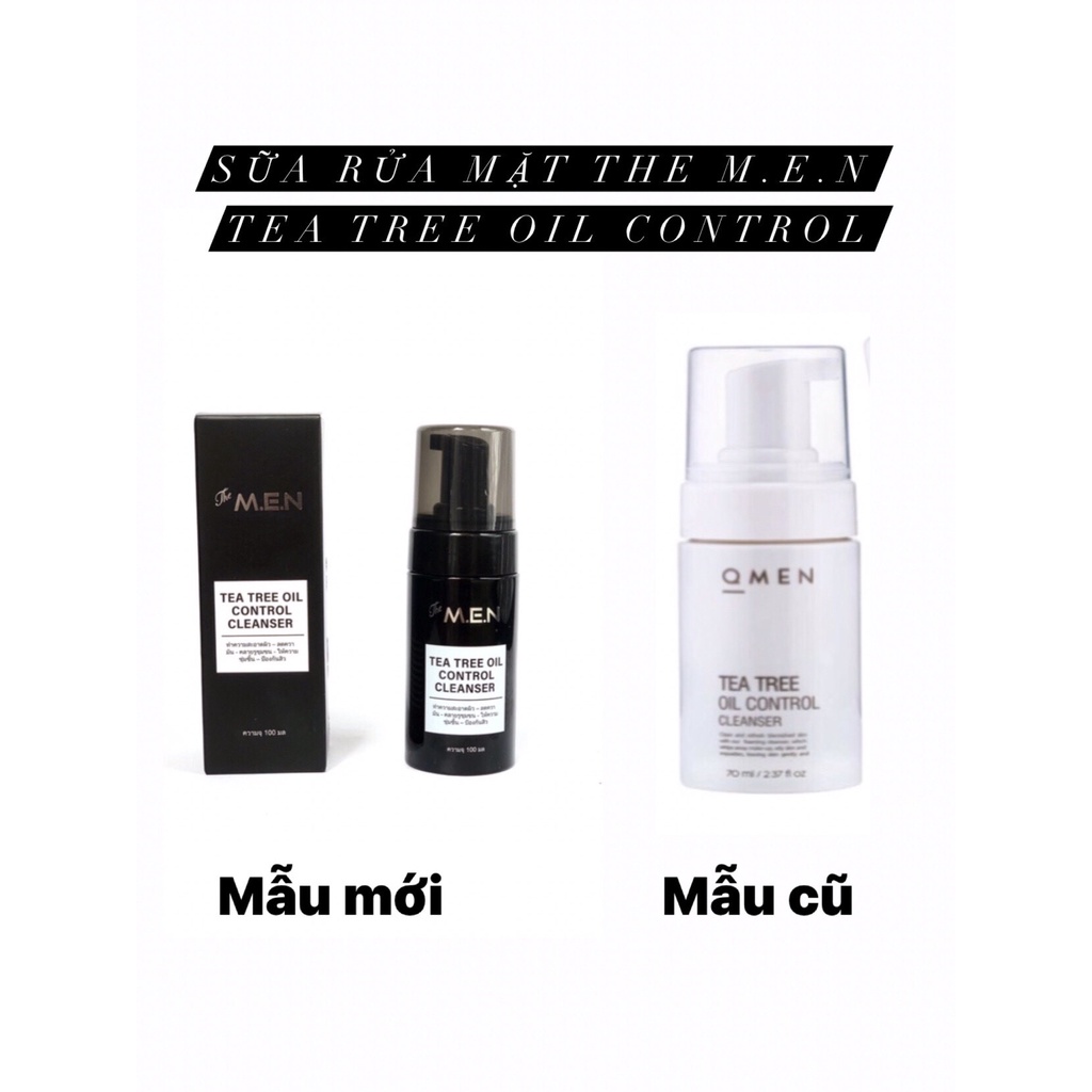 Sữa Rửa Mặt Nam The Men TEA TREE OIL CONTROL CLEANSER 100ml