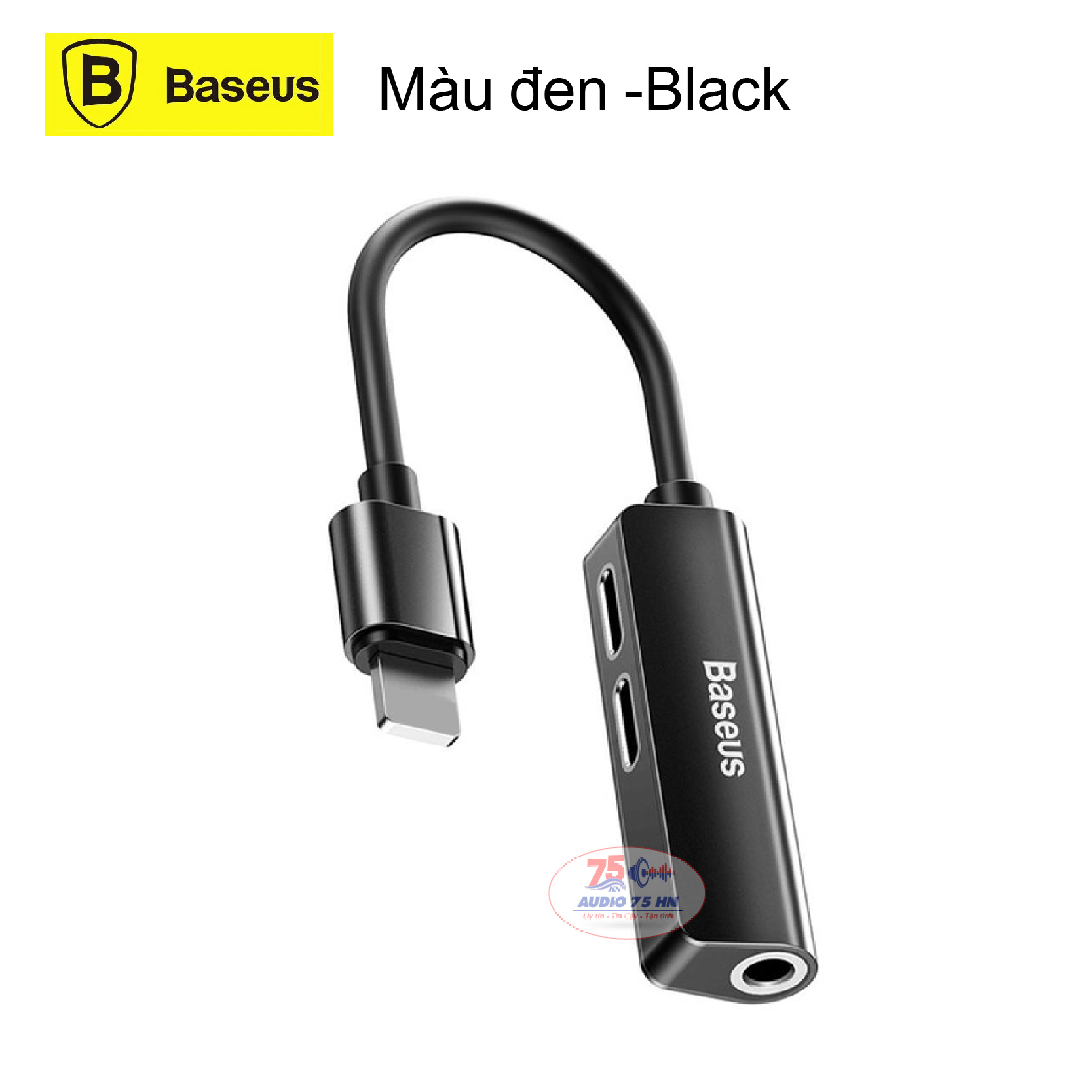 Bộ chuyển cổng Lightning sang Dual Lightning + Audio AUX 3.5mm Baseus L52 cho iPhone/ iPad