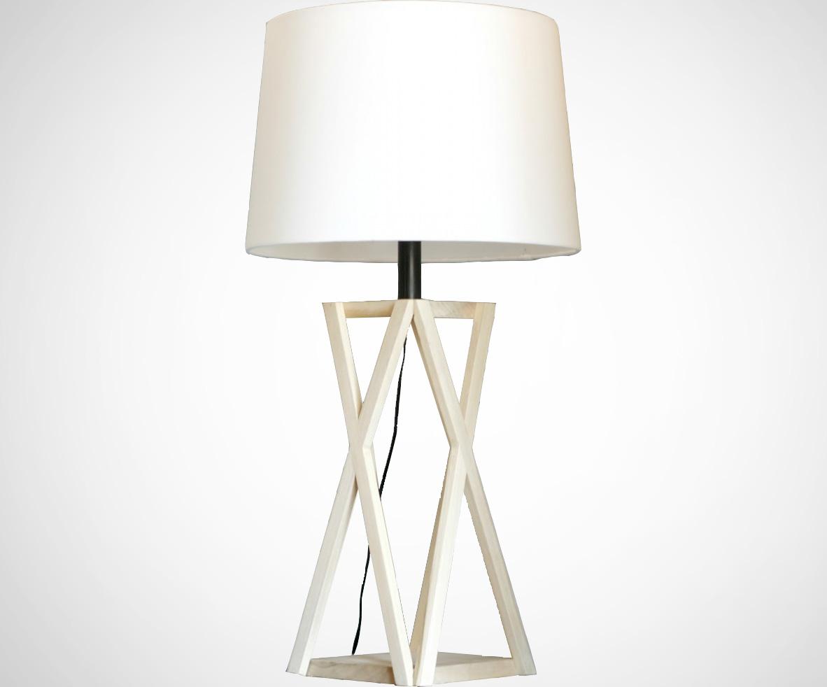 Đèn gỗ để bàn trang trí X Lamp