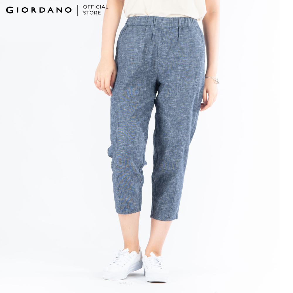Quần Lửng Linen Capri Nữ Giordano 05420228