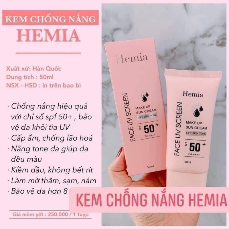 Kem chống nắng hemia