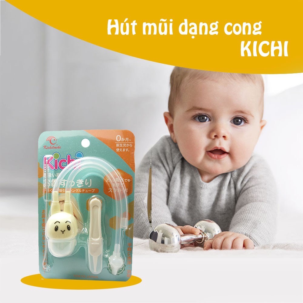 Dụng cụ hút mũi Kichilachi cho bé ( kèm nhíp gắp rỉ mũi và cọ hút mũi )