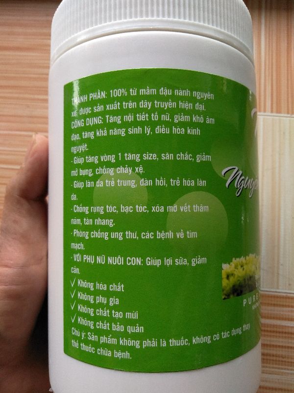 1kg Bột mầm đậu nành nguyên xơ