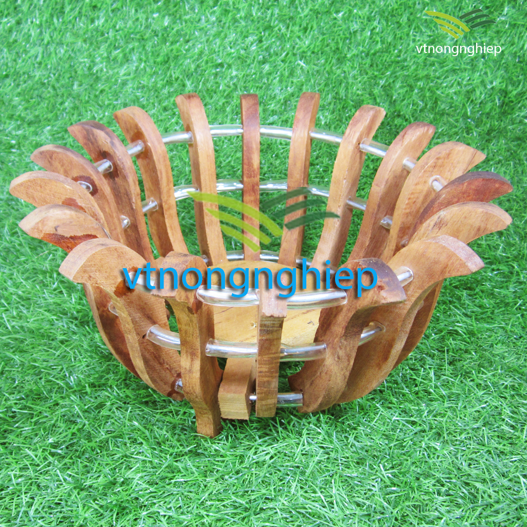 Solid wood basin planting orchid, Wood car plug, lotus shape, diameter reaches the 20cm, grow orchids, moisturizing good permeability, for root growth