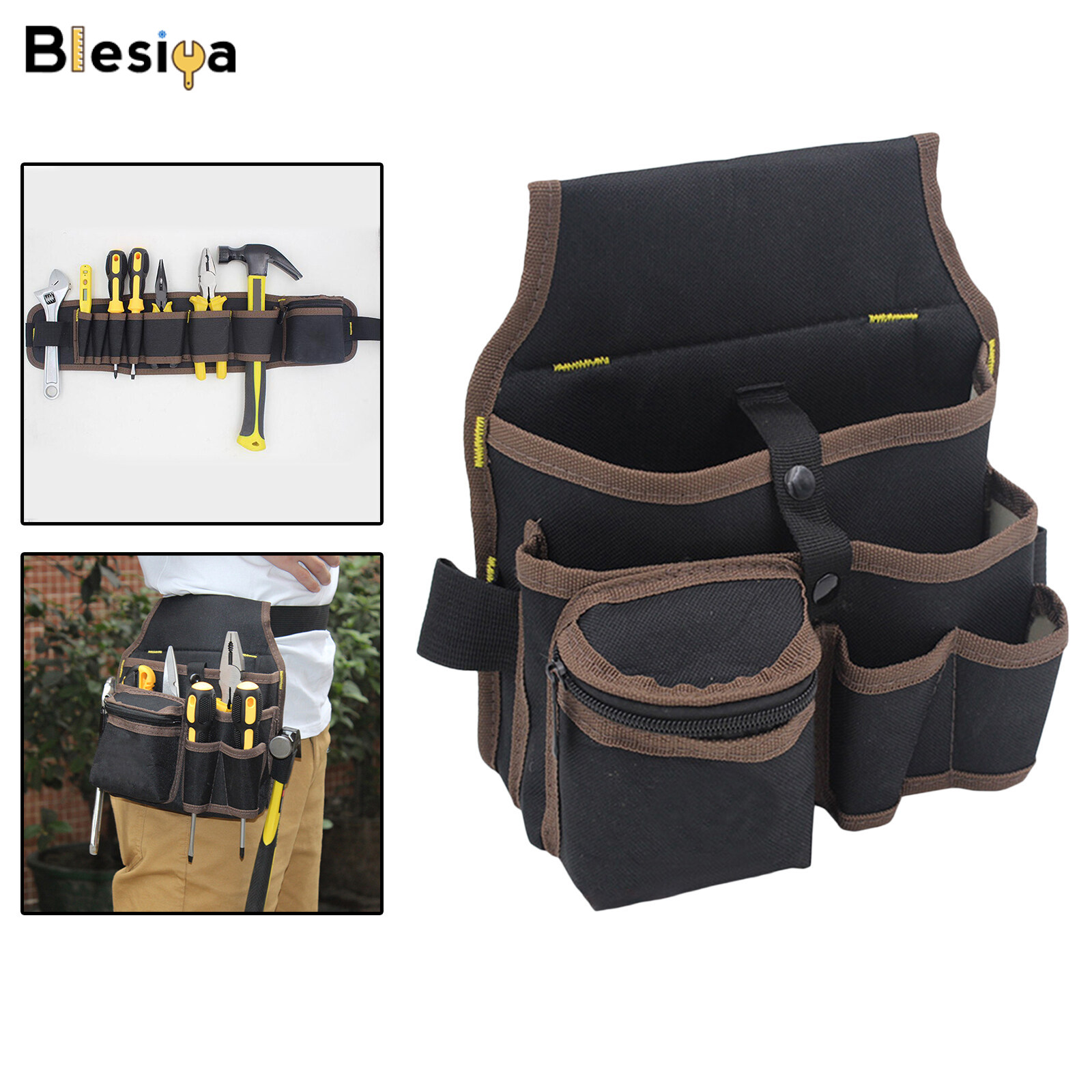 Blesiya Oxford Single Side Tool Belt Screwdriver Drill Organizer Pouch for Carpenter