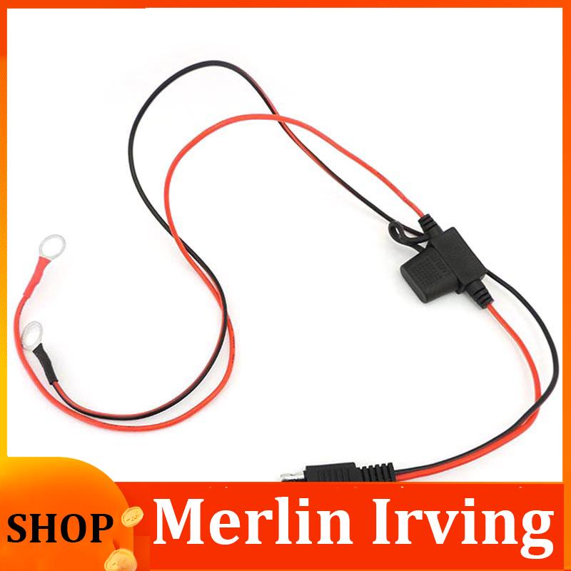 Merlin irving shop o-type terminal to dc sae connector power plug line fuse automotive diy cable 18awg battery sae diy cable professional