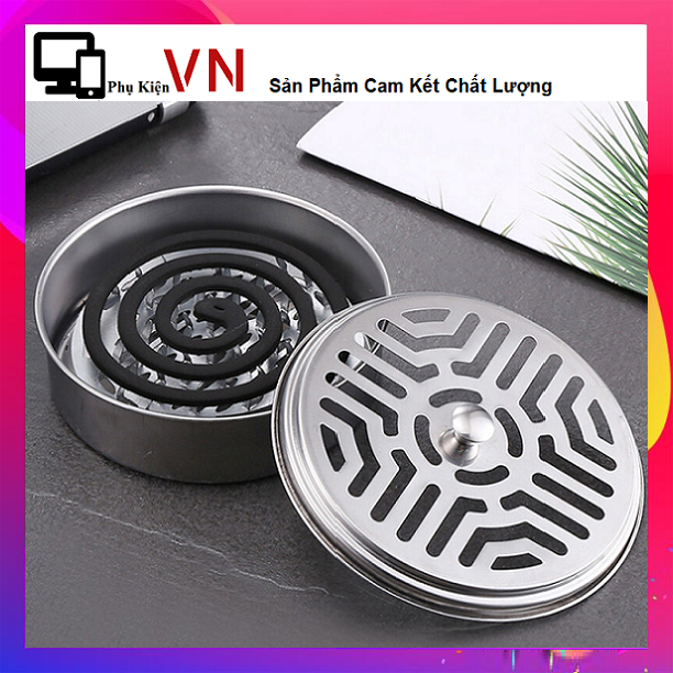 Khay Đựng nhang Muỗi Bằng Thép Không Gỉ - Hộp đựng nhang muỗi chống cháy bằng thép không rỉ An toàn