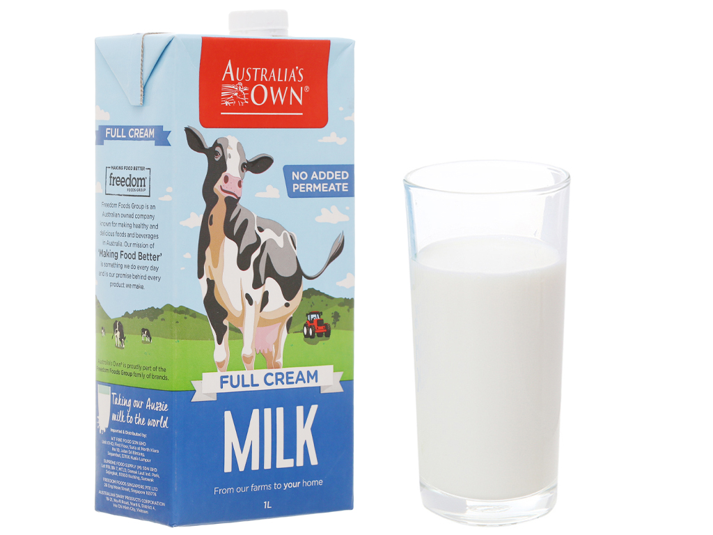 Sữa tươi tiệt trùng Australia s Own 1L nhập khẩu chính hãng từ Úc
