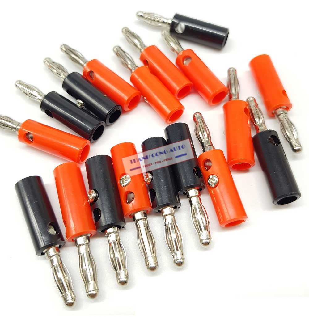 12 jack bắp chuối 910mr 4mm đực đỏ đen