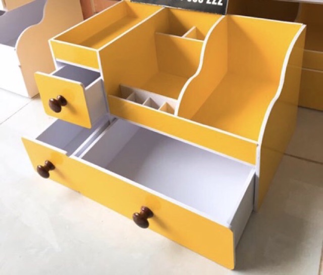 Kệ đựng mỹ phẩm size đại núm gỗ