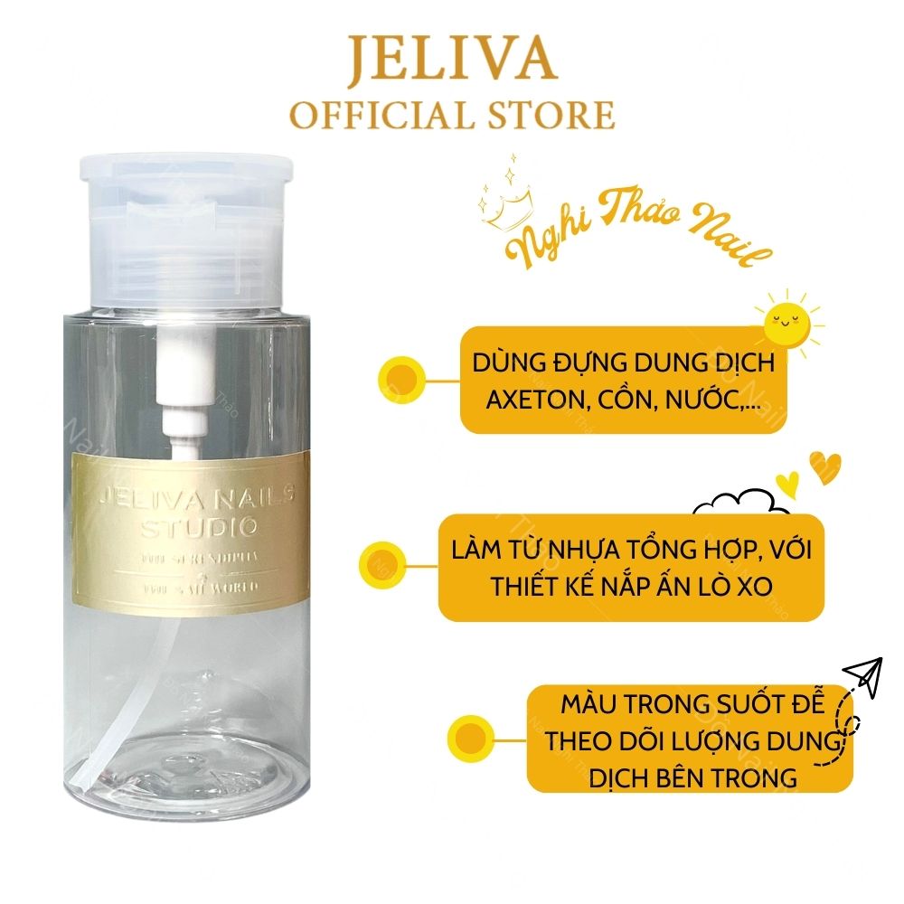 Lọ đựng axeton Jeliva