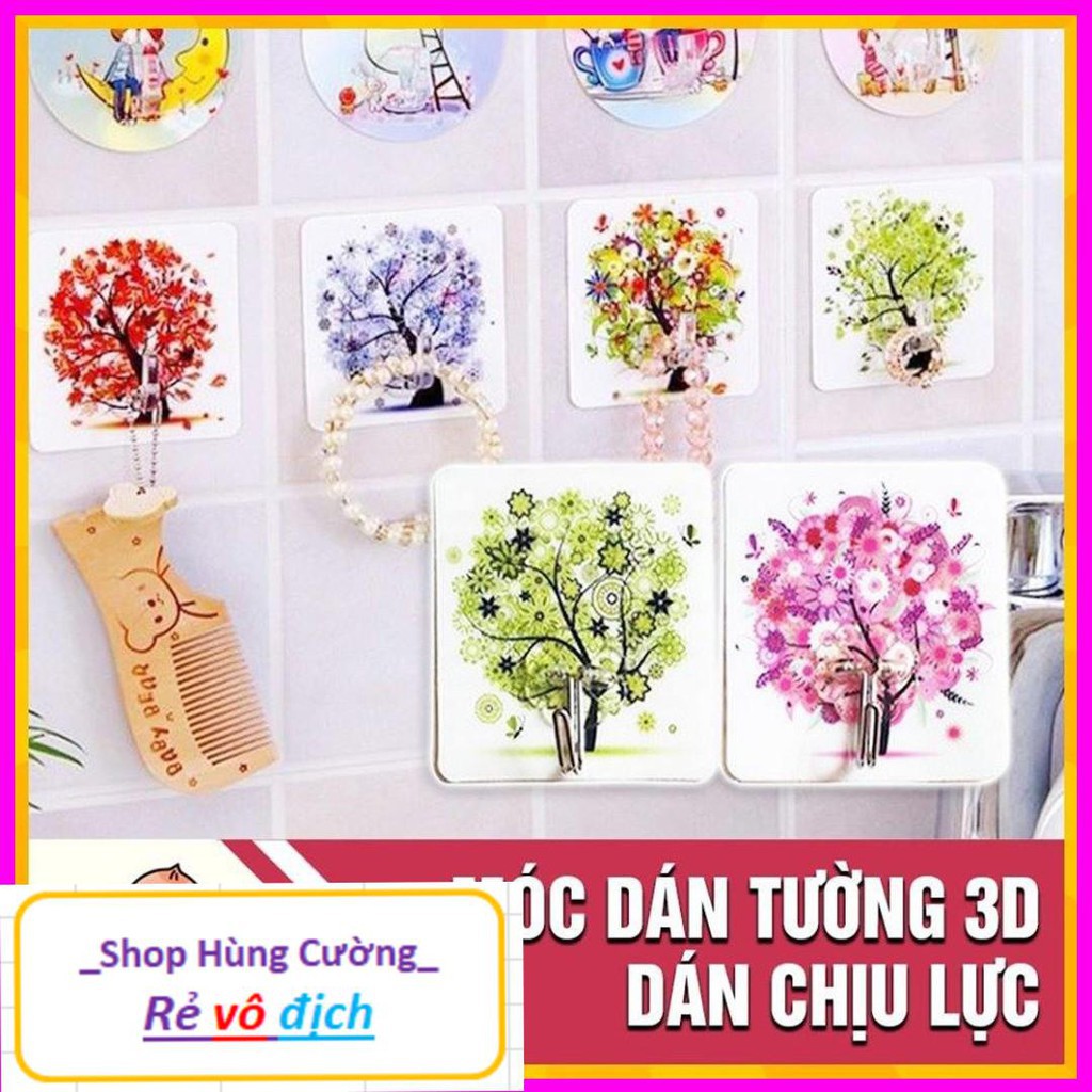 Combo 10 móc dính cường lực siêu chắc họa tiết 3D