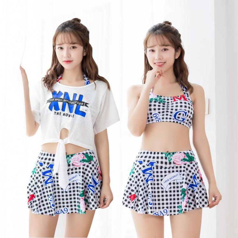 Nơi bán Đồ bơi 3 mảnh kèm áo lưới bên ngoài phong cách hàn