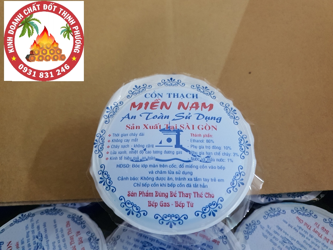 [HCM]Thùng (60 viên cồn thạch) mồi lửa than gáo dừa nấu lẩu bếp cồn.