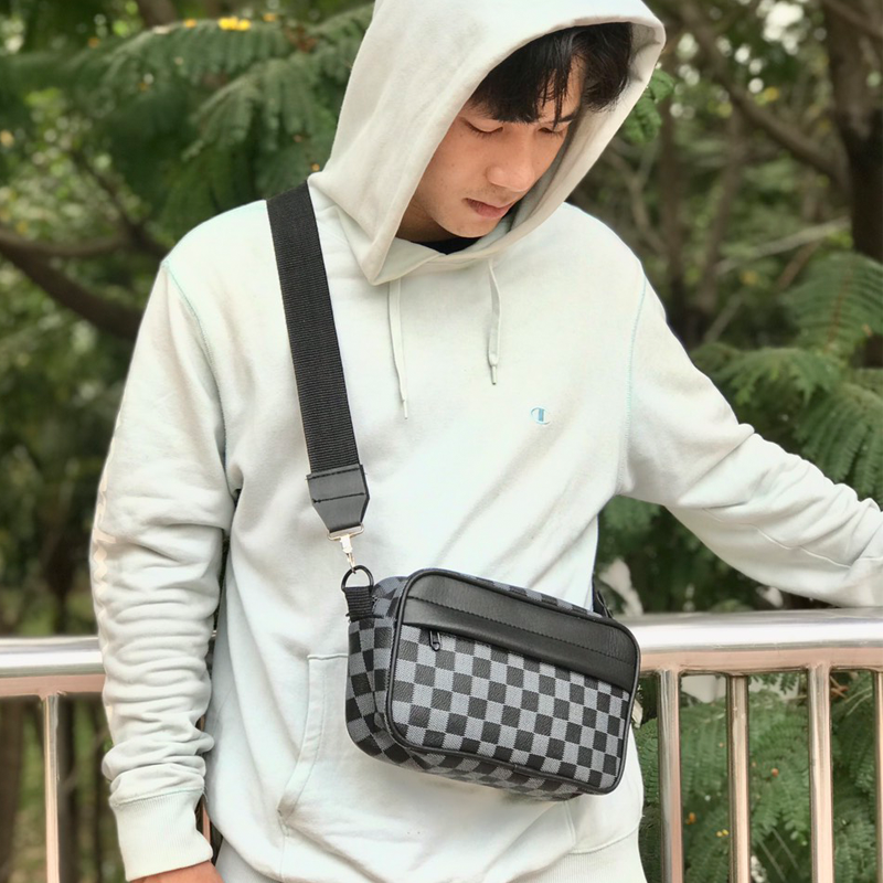 Túi đeo chéo caro nam nữ thời trang TDC02