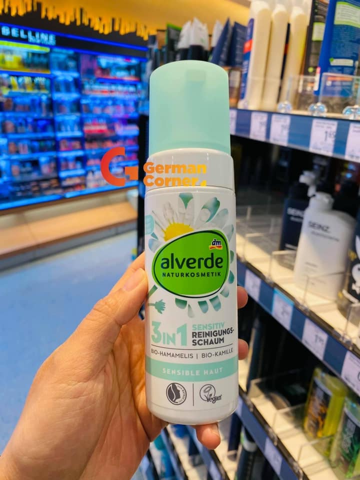 Bọt rửa mặt 3 trong 1 alverde chai 150ml - german corner hàng đức nội địa