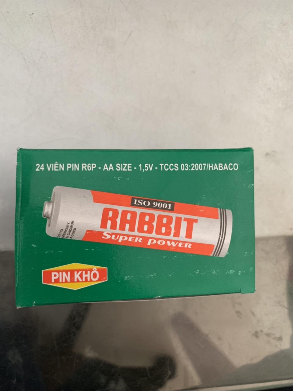 [HCM]Pin Tiểu AA (2A) Pin Con Thỏ Loại 2AA 24 viên