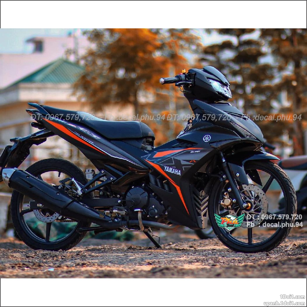 Tem Rời Exciter 150 Mx đen nhám cam