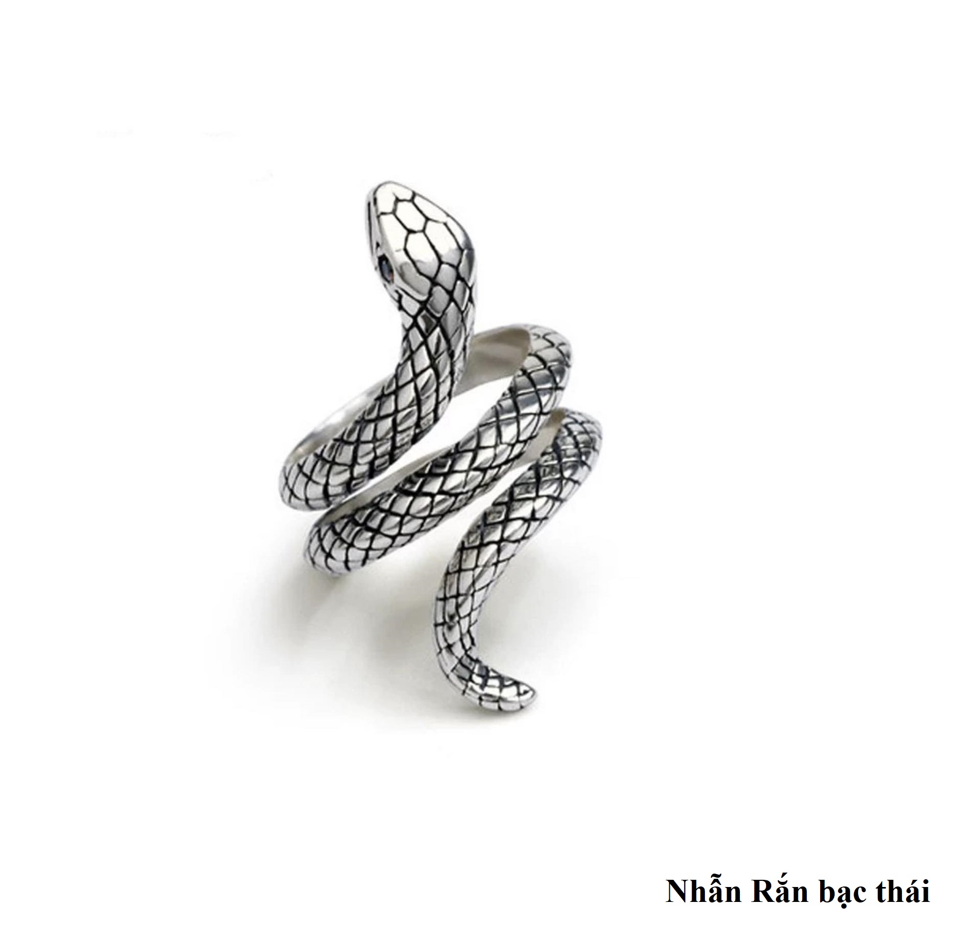 Nhẫn rắn bạc ta mẫu mới nam nữ đều đeo được