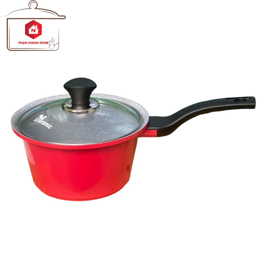 Nồi Đúc Ceramic Vân Đá Đáy Từ Chống Dính 18cm