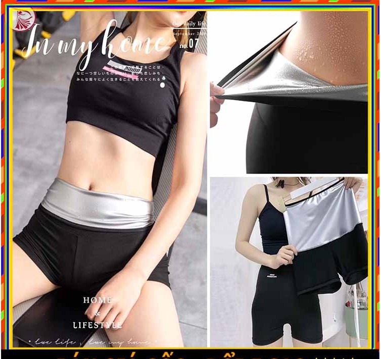 Quần đùi tập thể thao sinh nhiệt giảm mỡ bụng Hot Hit