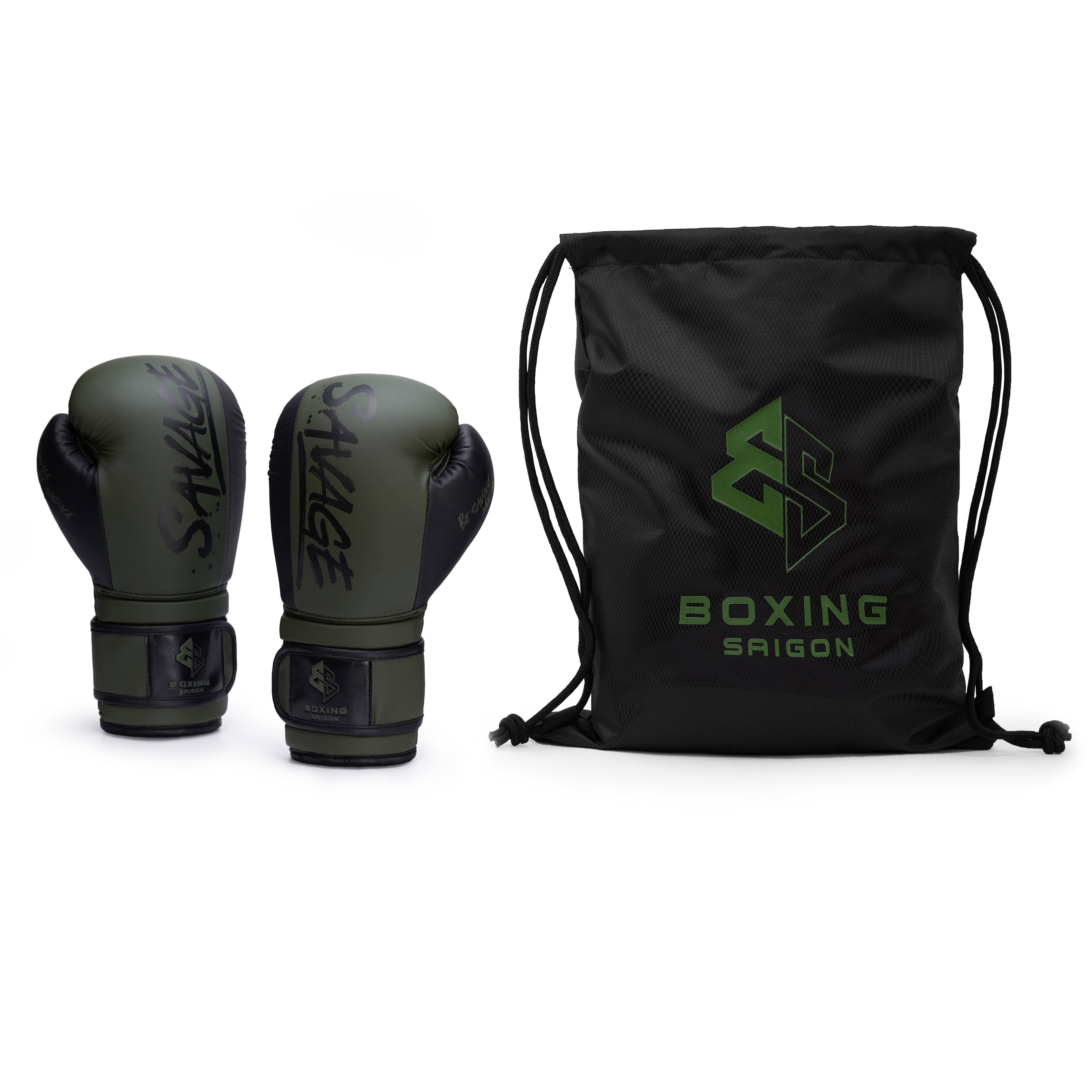 Găng tay Boxing Saigon Savage - Green/Black