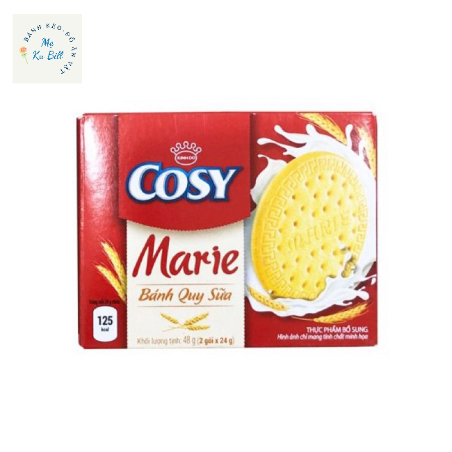 thùng 48 hộp Bánh quy sữa Cosy Marie hộp 48g, bánh lễ Bánh kẹo Mẹ Bill