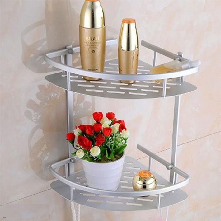 Corner Shelf bathroom 2 floor aluminum alloy