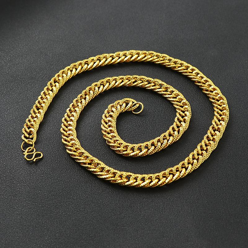 Dây chuyền nam mạ màu vàng 24k