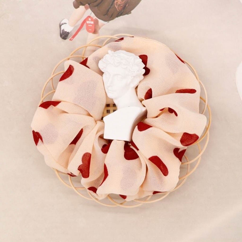 Dây Buộc Tóc Scrunchies Trái Tim Buta Sc09