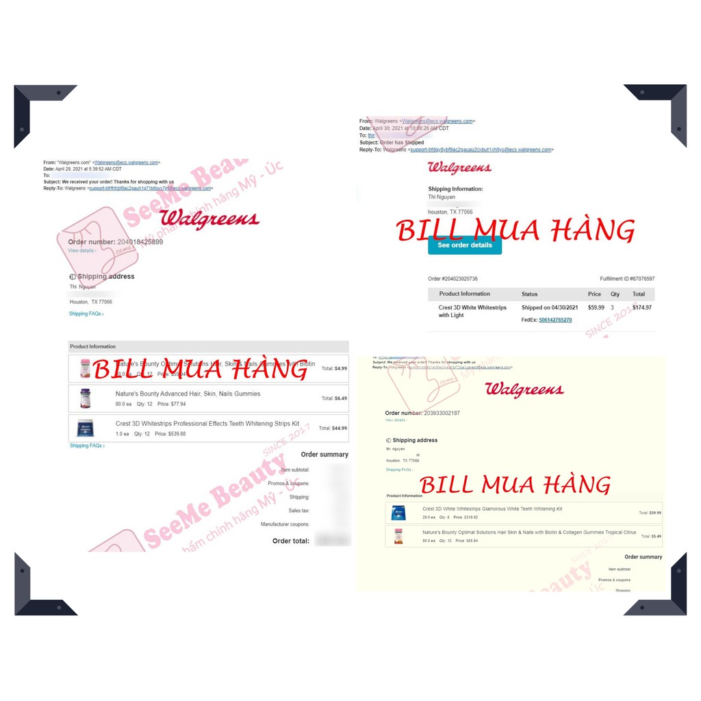 [HOÀN TIỀN 15%] [Bill Mỹ] Miếng Dán Trắng Răng Crest 3D White Glamorous - Professional - 1 Hour - Charcoal [SeeMe beauty]