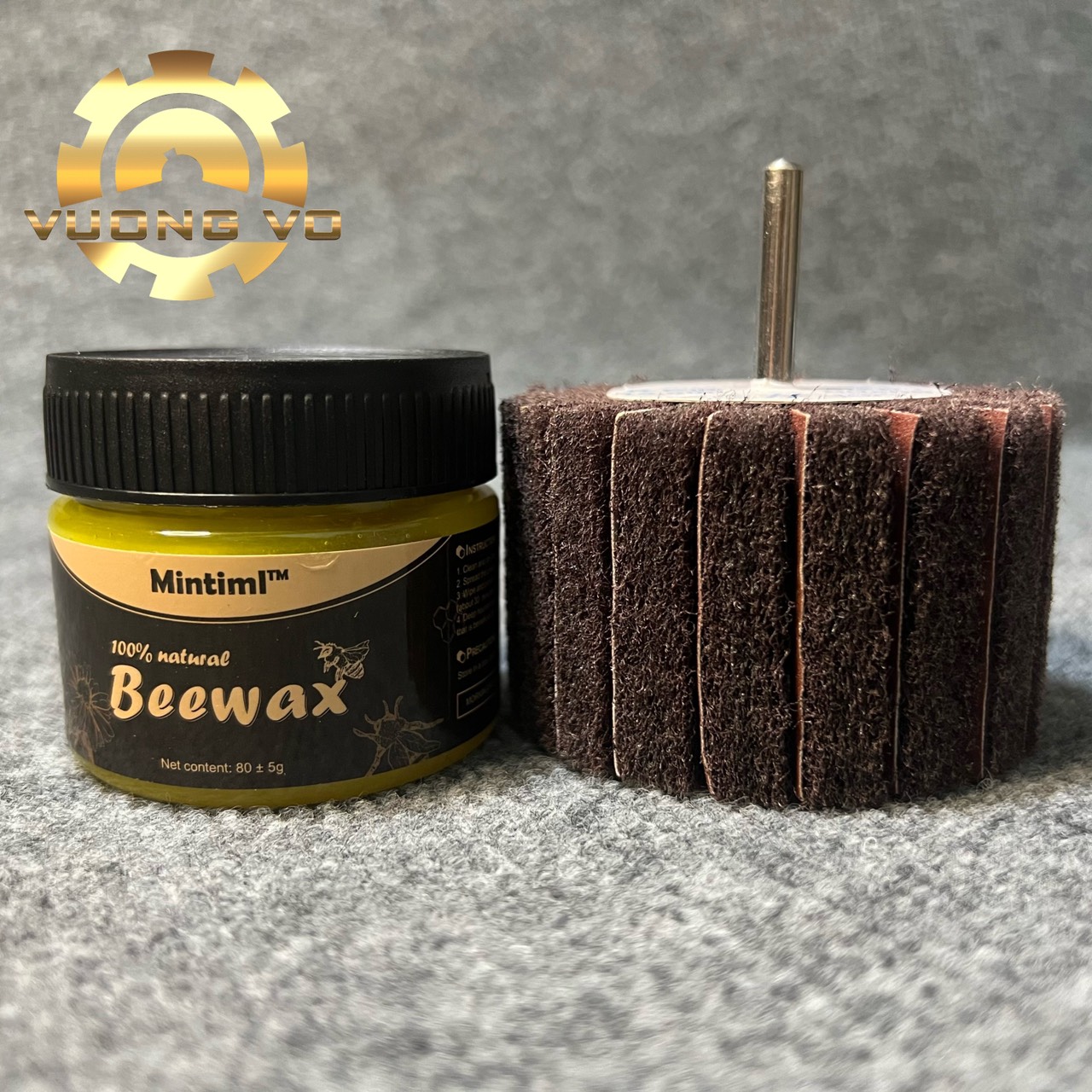 Puff-sponge-wax cage polishing combo