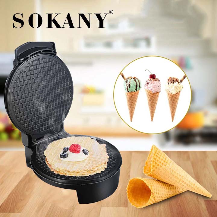 [SOKANY] Máy làm bánh quế, Ốc quế cuộn 2 mặt chống dính