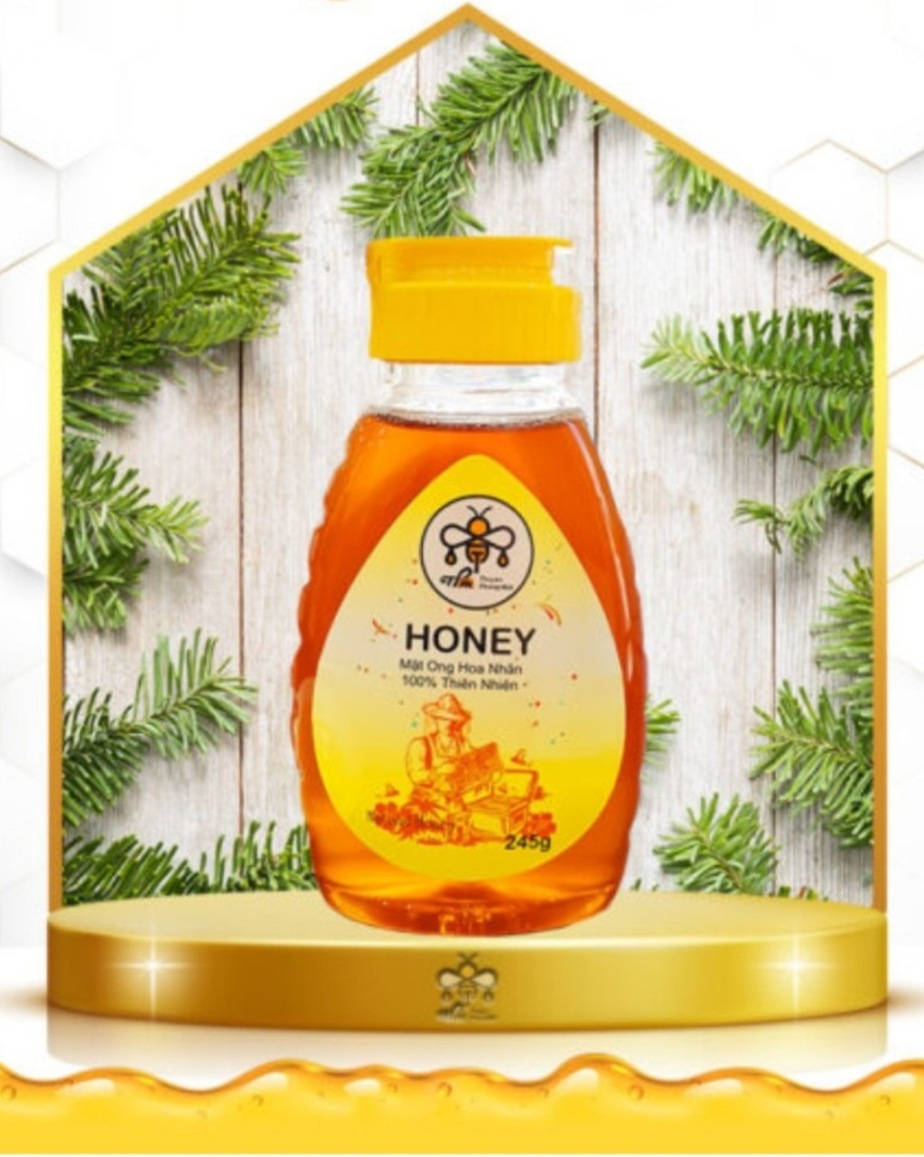 🍯 Mật ong hoa nhãn 245g - Thuyên Phong Mật 🐝