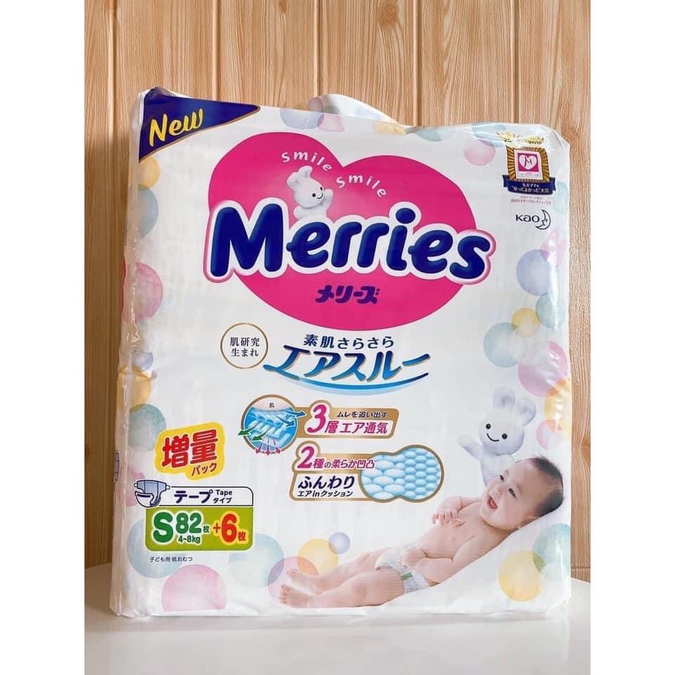 Bỉm merries nội địa nhật hàng cộng miếng