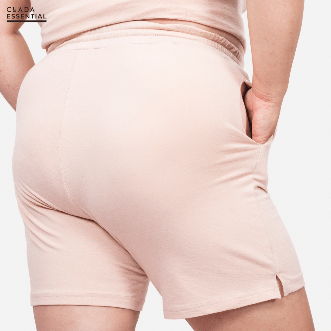 Quần Short Big Size Cotton Compact CLADA Essential - Hồng