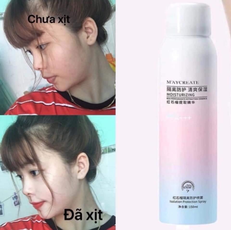 Xịt Chống Nắng Trắng Da Maycreate 150ml