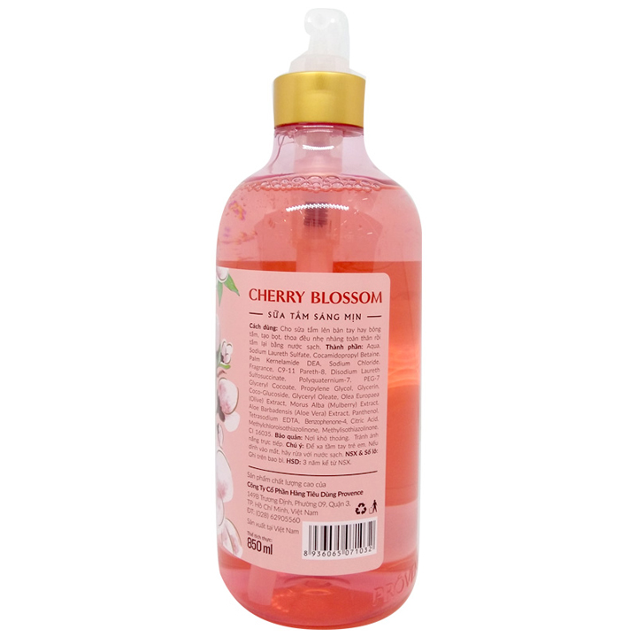 Sữa Tắm PURITÉ Mềm Mịn Anh Đào 850ML