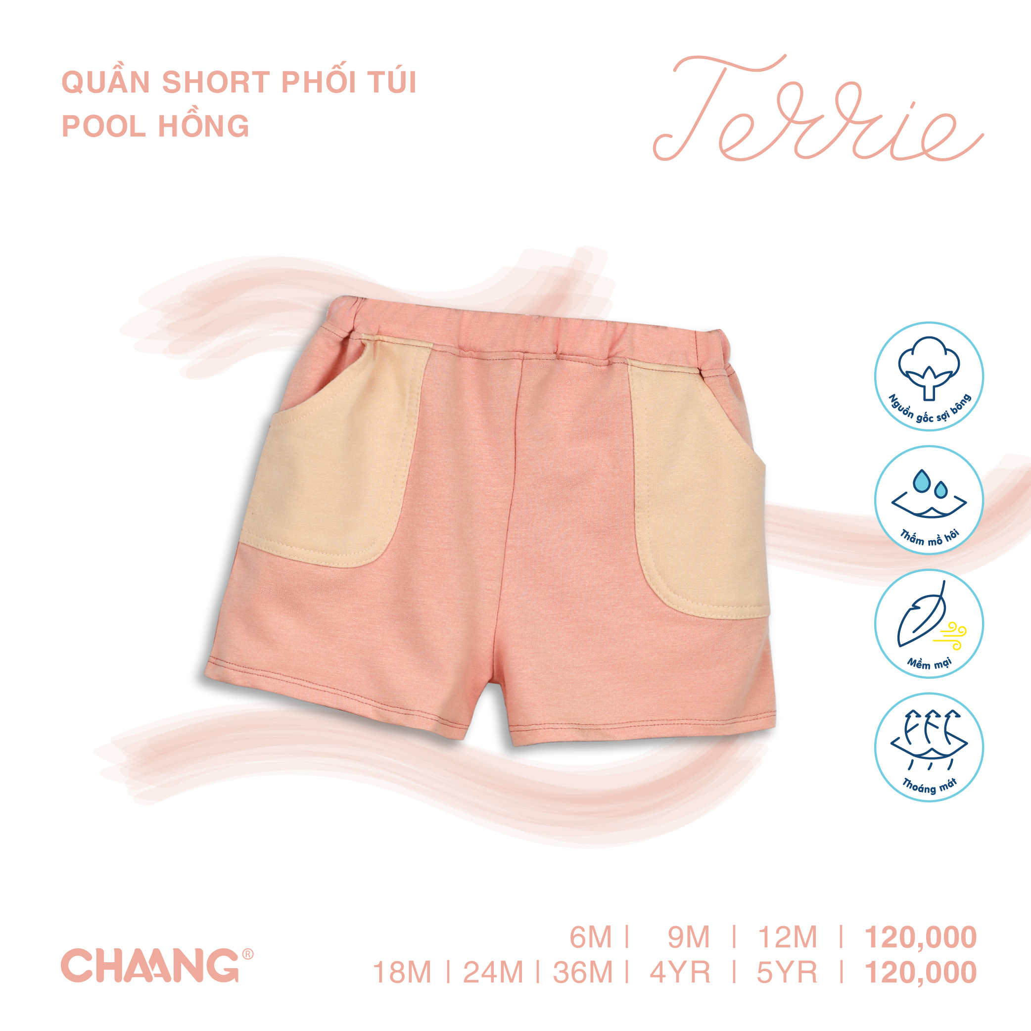 [CHAANG]Quần short phối túi Pool Party